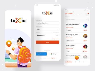 Toxic | Travel Guide Appointment & Booking App