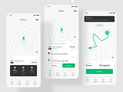 Ride Sharing Mobile App - Driver App app booking app clean clean design creative devignedge mobile mobile app mobile app design mobile ui ride ride sharing rideshare ridesharing taxi app taxi booking app taxi driver ui ui design uidesign