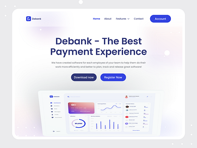 Debank | Banking Software Landing Page | Website