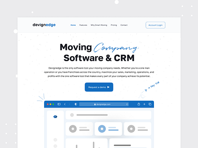 Moving Company Software & CRM application devignedge landing page marketing mhmanik02 moving company sales smart moving software software company software landing page tool web app website website landing page
