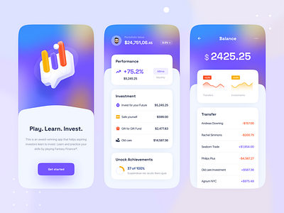 Investment Mobile App UI Design