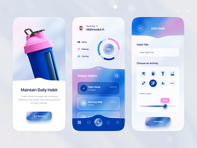 Habit Tracker Mobile App UI Design