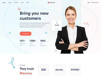 Maruncy | Marketing Agency Website Landing Page - v2 by Mahmudul Hasan ...