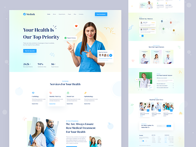 Medinik | Medical Healthcare Service Website Landing Page - v1