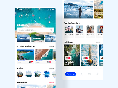 Travel App Exploration adventure app design app designer clean homepagedesign journey modern places popular popular design search story tour travel travel app travelers travelling app trendy ui design uidesign