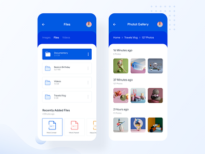 File Manager App Exploration app app design clean colorful file file manager file sharing file upload folder gallery icon management app manager mobile photo ui ui design uidesign video