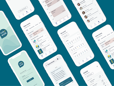 TalknWalk healthcare app mental health app mobile app uxui