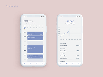 TalknWalk Therapist flatdesign mobile mobile app ui uidesign uxui