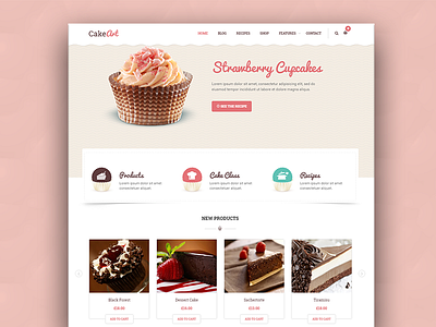 Cake WordPress theme - Cake Art creative design restaurant slider theme ui ux web wordpress