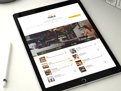 Resca Restaurant Booking Menu Web Design fullscreen principle promo restaurant theme ui uiux ux web website wordpress