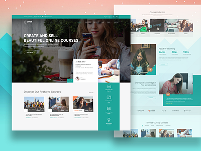 Online Course & Education Website Concept