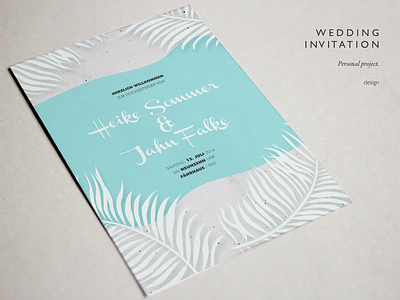 Jahn & Heike design invitation sylt wedding