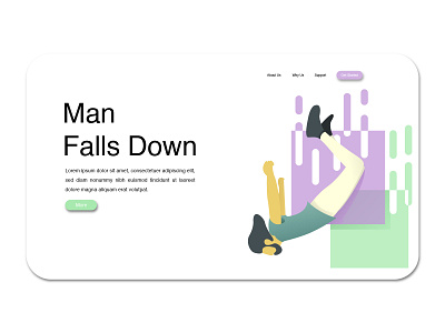 Man Falls Down Landing Page art branding design event landingpage music ui ui ux design ux web webdesign website