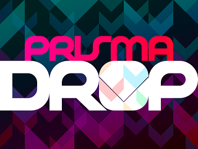 Prismadrop 3 Logo arrow geometric grid iphone mobile pink rainbow video game