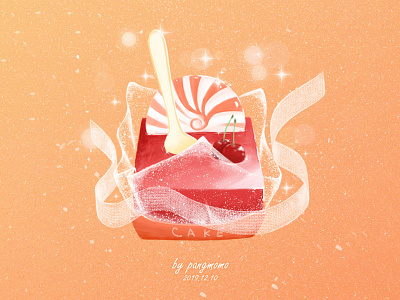 cake， sweet cake delicious dessert food illustration illustrations shine