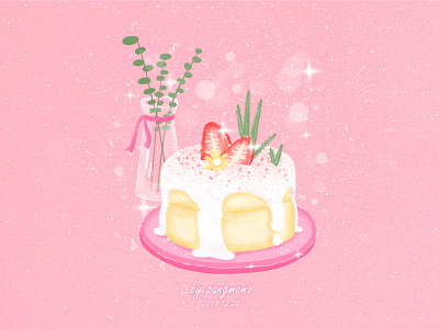 甜甜的舒芙蕾♥ cake delicious design dessert food illustration