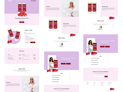 Vodka Landing Page alcohol cocktail drink drinks fruits landing landing design landing page petals pink raspberry roses shots women
