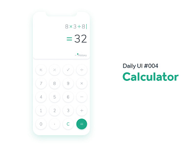 Daily UI #004 – Calculator app calculator challenge daily dailyui design minimal ui