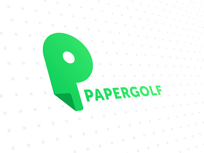 Papergolf Logo branding design gradient icon identity logo