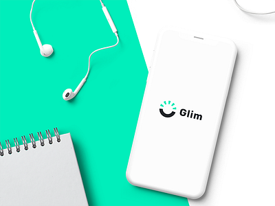 Glim – Logo app branding clean design logo minimal social network web