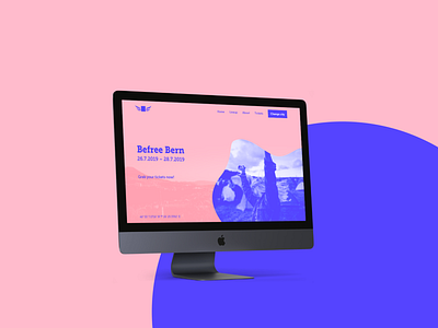 Befree Landing Page branding colorful design festival minimal modern web