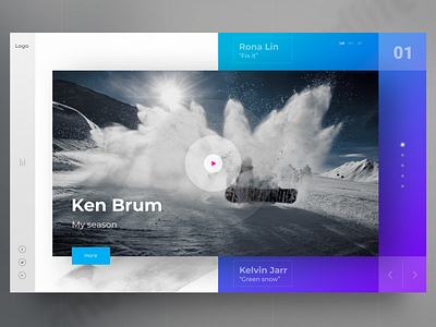 Snowboard design figma photoshop ui web