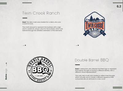 Retro Logo Collection_02 barrel bbq branding composition design graphic design guideline gun illustration logo ranch restaurant retro vector vintage