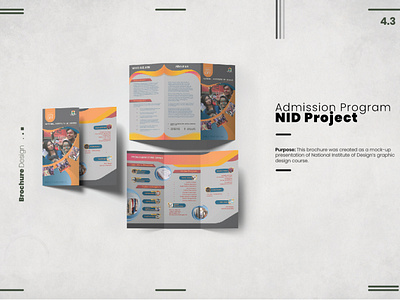 Trifold Brochure for NID brochure composition course design education flyer graphic design illustration leaflet logo marketing student study trifold vector