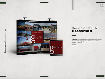 Conference Backdrop for Grossman architecture backdrop branding builders composition conference design graphic design guideline illustration logo real estate urban vector