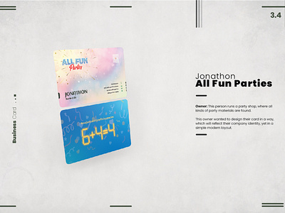 All Fun Parties Business Card branding business card color composition cosmic design fun graphic design guideline illustration logo party promotion ui vector visiting card