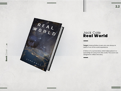 Real World Book Cover book branding composition cover design earth graphic design guideline illustration logo manipulation online print science si fi space vector