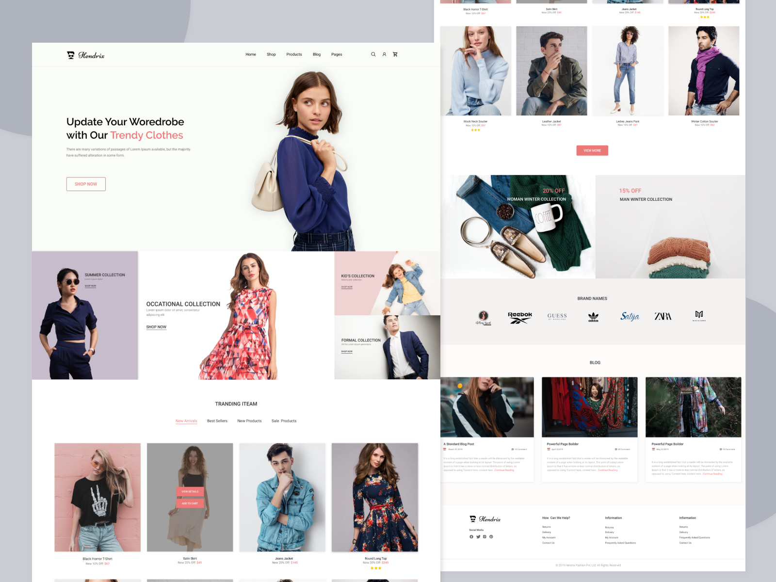 Clothing Web Page by Hena Akter on Dribbble