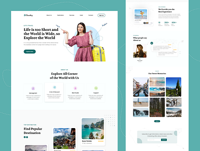 Travelerz - Travel Agency Landing Page branding clean creative design landing page travel agency landing page uiux design website website design