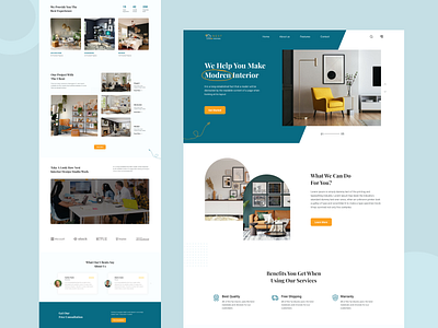 Interior Landing Page agency clean creative design interior design landing page minimal ui ux website website design