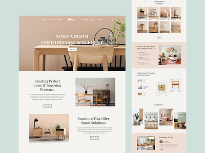 Furniture Landing Page clean creative design furniture home landing page minimal ui ux website website design