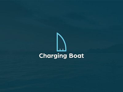charging boat logo boat brand design brand identity branding charging charging logo creative design line art logo minimal logo simple logo unique logo