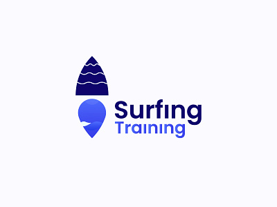 Surfing Training Logo abstract aqua branding flat geometric identity lab logo logobranding mark minimal nature ocean sea surf surfing symbol vector water wave