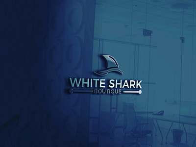 White Shark Logo brand branding branding logo business logo illustration illustrator logo