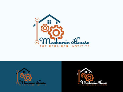 Mechanic House Logo brand logo branding logo flat logo iconic logo minimalist logo