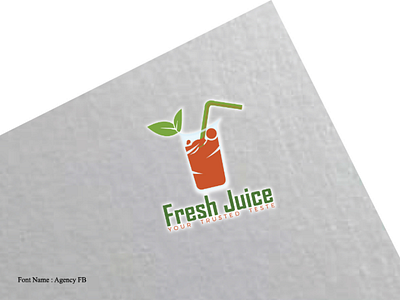 Fresh juice brand logo branding logo flat logo iconic logo minimalist logo