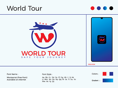 World Tour corporate logo flat logo iconic logo illustration work illustrator minimalist logo vector logo