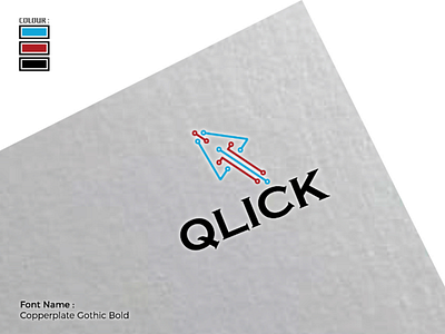 Qlick Logo flat logo iconic logo illustration illustrator minimalist logo vector