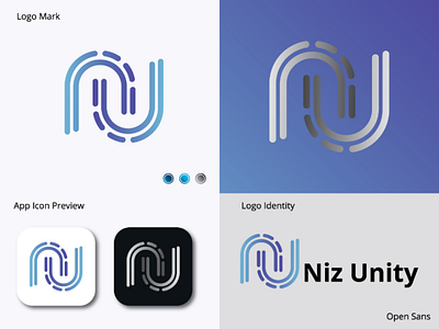 Niz Unity brand logo branding business logo corporate logo flat logo flatdesign gif graphic graphic designer iconic logo illustration letter logo logo design logo maker logomaker logomark minimalist logo typedesign