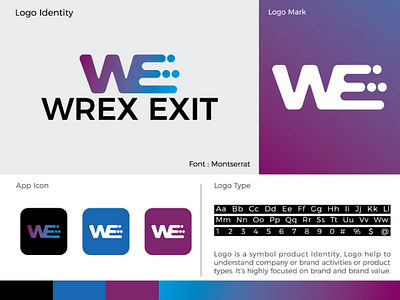 Wrex Exit brand logo branding business logo corporate logo flat logo flatdesign gif graphic graphic designer iconic logo illustration letter logo logo design logo maker logomaker logomark minimalist logo typedesign