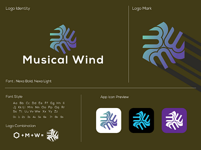 Musical Wind Logo brand logo branding business logo corporate logo flat logo flatdesign gif graphic graphic designer iconic logo illustration letter logo logo design logo maker logomaker logomark minimalist logo typedesign