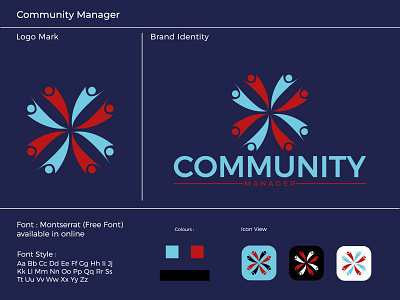 Community Manager brand logo branding business logo corporate logo flatdesign graphic designer iconic logo illustration logomaker minimalist logo