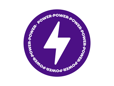 Give me power branding circle design icon illustration symbol thunder vector