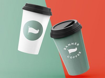 BANNER COFFEE COMPANY | BRAND IDENTITY banner branding coffee coffee logo design flag green illustration logo