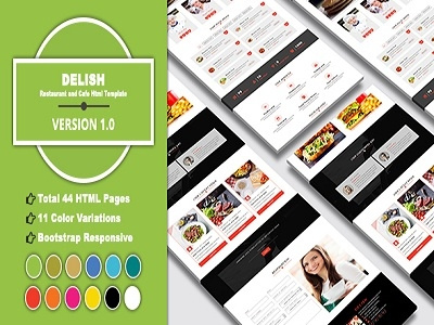 DELISH - Restaurant and Cafe HTML Template