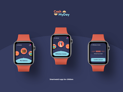Cash My Day UI concept concept fintech ios iwatch mobile smartwatch ui ux